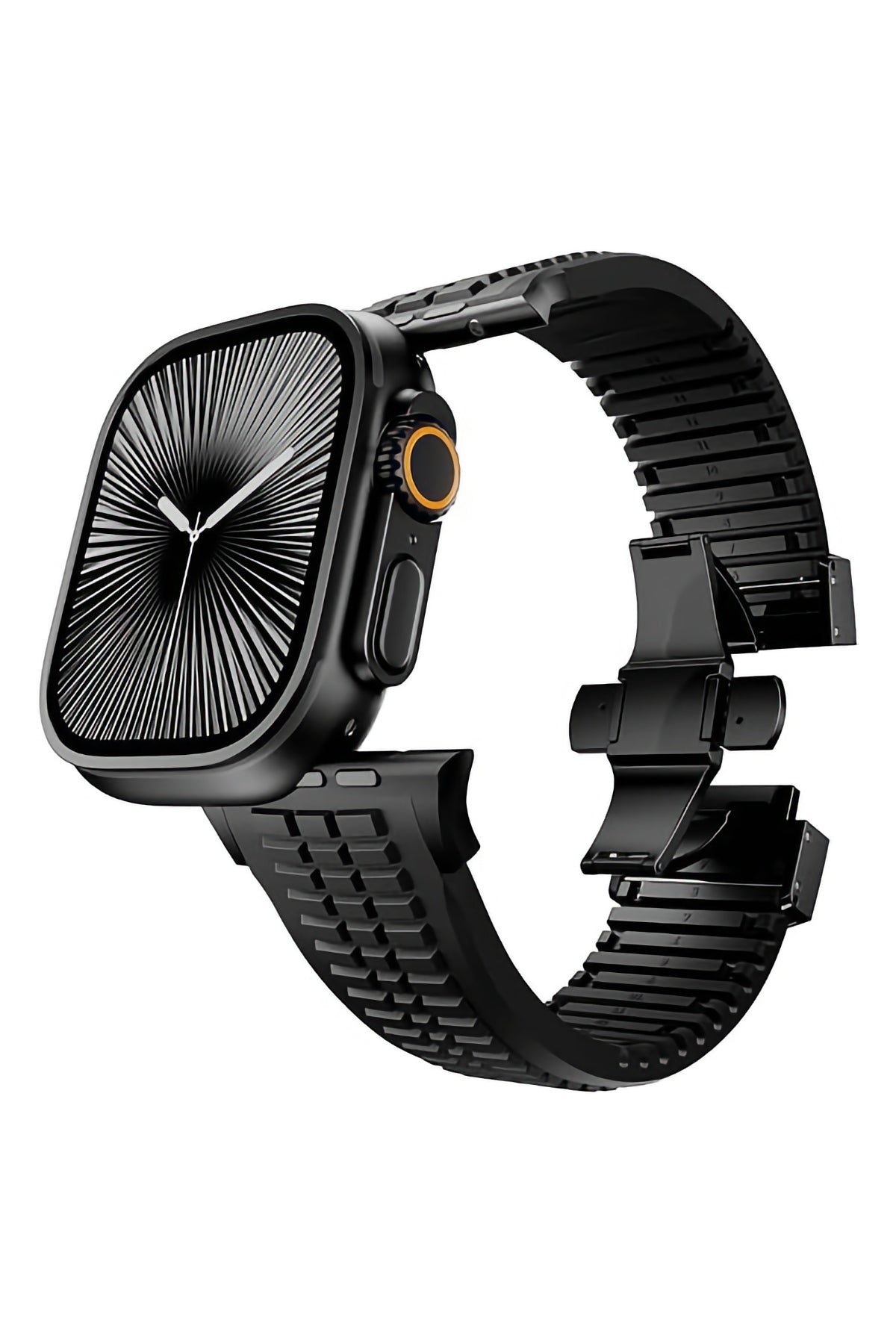 Apple Watch / Ultra Uyumlu AquaLink Kordon Monolith Siyah Toka