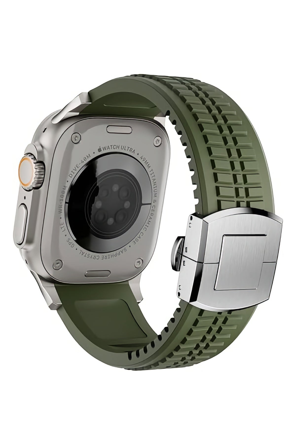 Apple Watch / Ultra Uyumlu AquaLink Kordon Vanguard Gümüş Toka