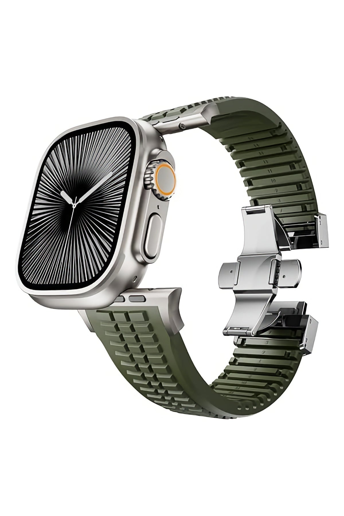 Apple Watch / Ultra Uyumlu AquaLink Kordon Vanguard Gümüş Toka