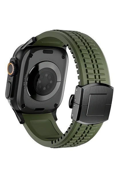 Apple Watch / Ultra Uyumlu AquaLink Kordon Vanguard Siyah Toka