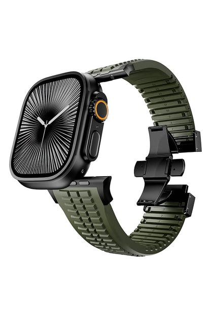 Apple Watch / Ultra Uyumlu AquaLink Kordon Vanguard Siyah Toka