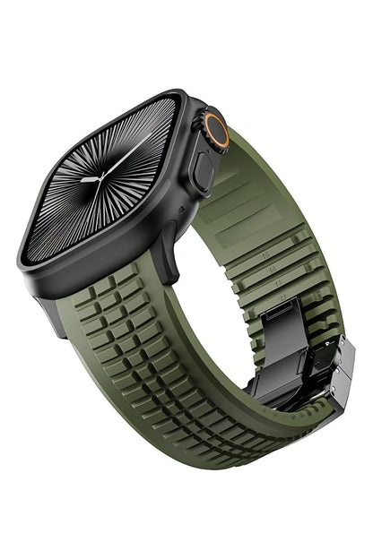 Apple Watch / Ultra Uyumlu AquaLink Kordon Vanguard Siyah Toka