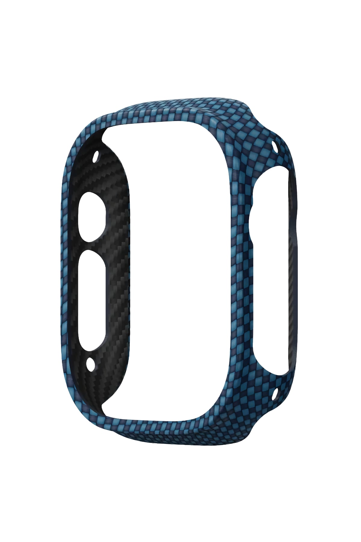 Aramid Fiber 600D Apple Watch Ultra 49mm Uyumlu Kasa Koruyucu Mavi