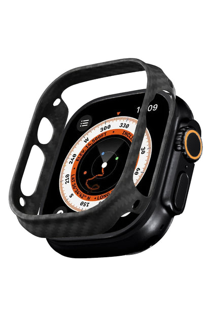 Aramid Fiber 600D Apple Watch Ultra 49mm Uyumlu Kasa Koruyucu Siyah