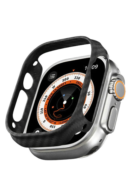 Aramid Fiber 600D Apple Watch Ultra 49mm Uyumlu Kasa Koruyucu Siyah