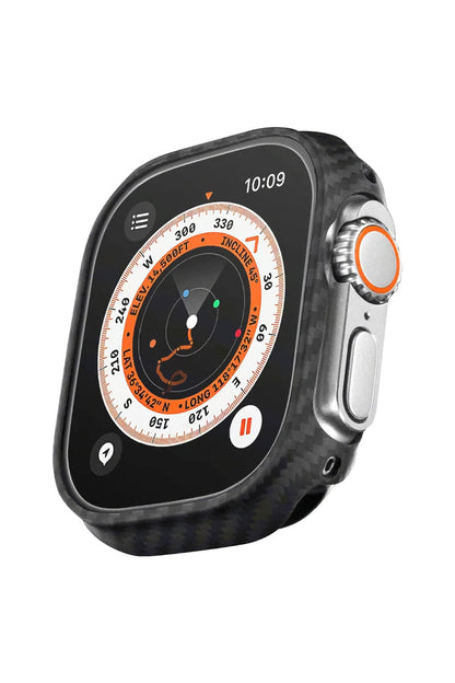 Aramid Fiber 600D Apple Watch Ultra 49mm Uyumlu Kasa Koruyucu Siyah