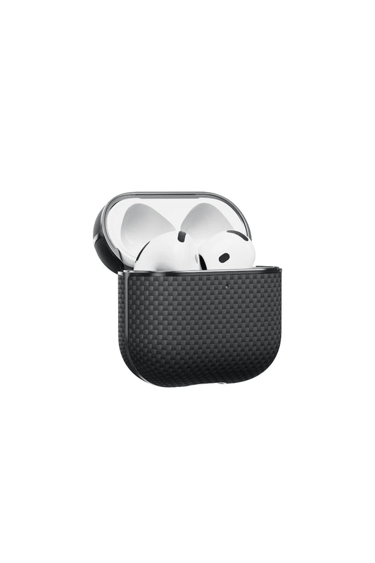 Aramid Fiber AirPods 4 Kılıf Black-Gray Twill