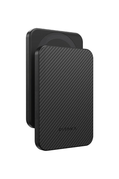 Pitaka Aramid Fiber Qi2 Magsafe uyumlu Manyetik Powerbank Siyah-Gri