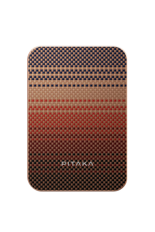 Pitaka Aramid Fiber Qi2 Magsafe uyumlu Manyetik Powerbank Sunset