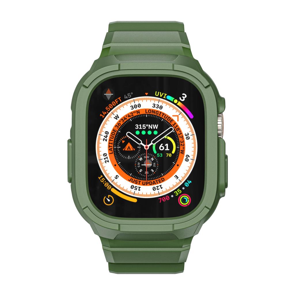 Armor Serisi 2‑in‑1 Apple Watch Ultra Koruyucu Silikon Kordon