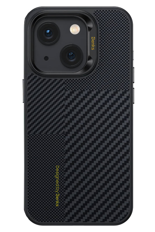 Benks Montage Hybrid Armor Pro Kevlar iPhone 15 Magsafe Uyumlu Kevlar Kılıf