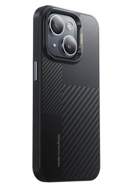 Benks Montage Hybrid Armor Pro Kevlar iPhone 15 Magsafe Uyumlu Kevlar Kılıf