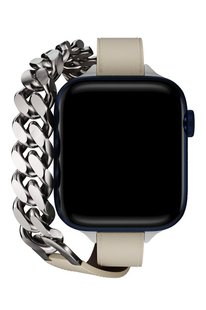 Apple Watch Uyumlu Double Tour Deri Kordon Auro