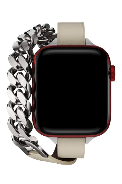 Apple Watch Uyumlu Double Tour Deri Kordon Auro