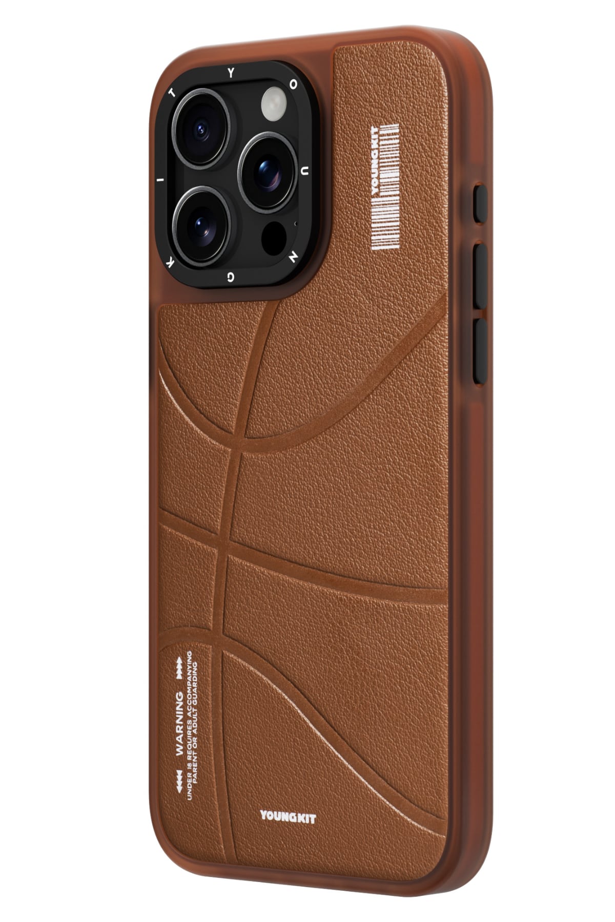 Youngkit Bacboard iPhone 15 Pro Magsafe Uyumlu Kılıf Kahverengi