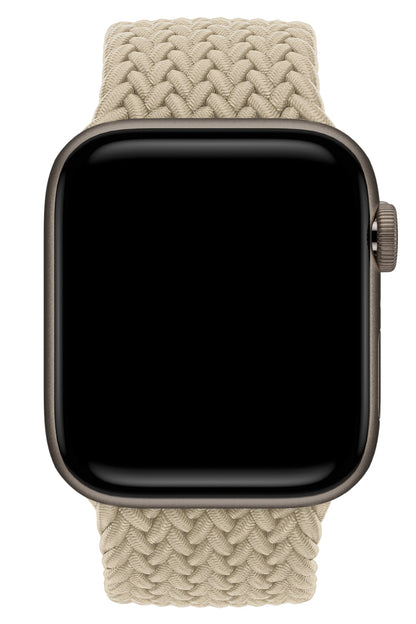 Apple Watch Uyumlu Örgü Loop Kordon Beige