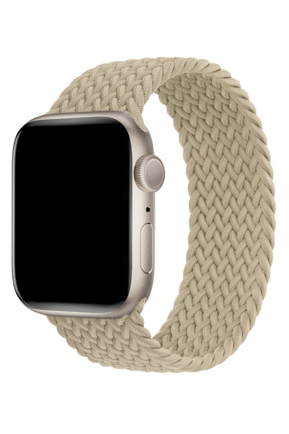 Apple Watch Uyumlu Örgü Loop Kordon Beige