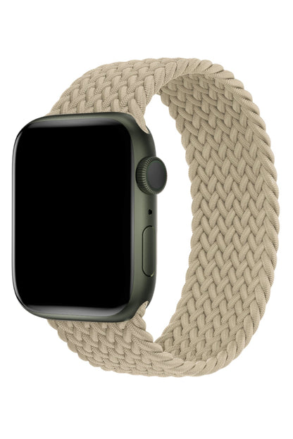 Apple Watch Uyumlu Örgü Loop Kordon Beige