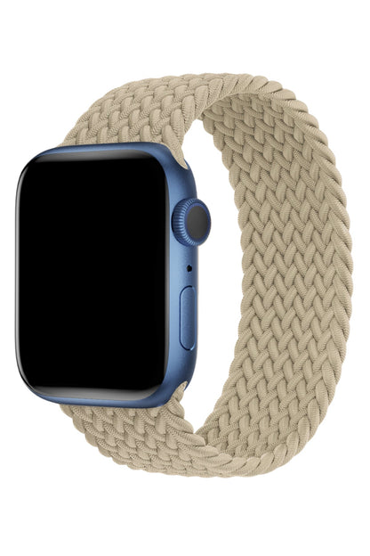 Apple Watch Uyumlu Örgü Loop Kordon Beige
