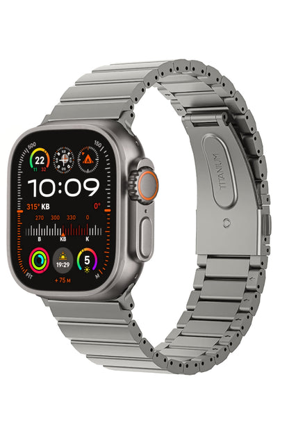 Benks Aero Titan Apple Watch Uyumlu Titanyum Kordon Gri