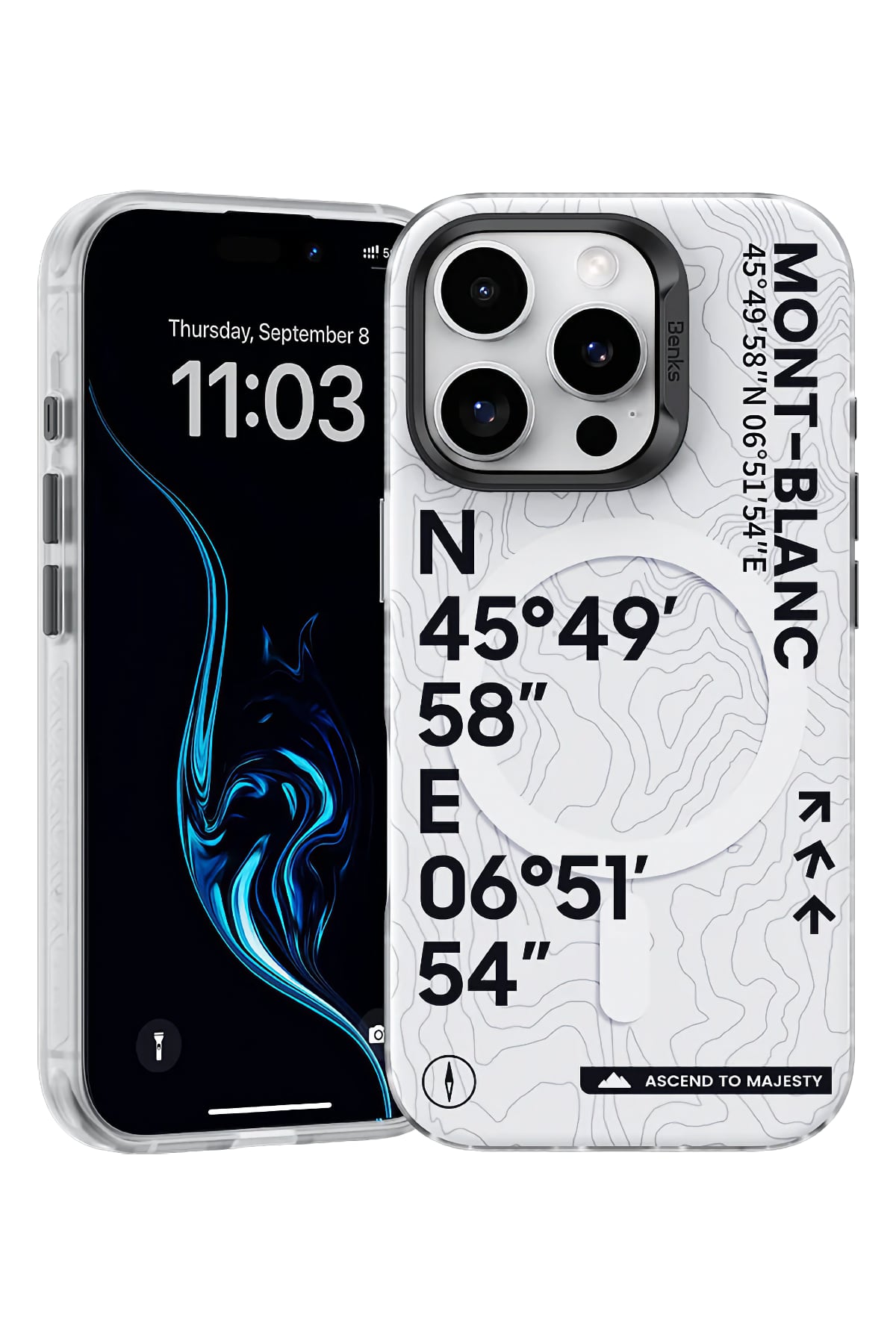 Benks Summit iPhone 16 Pro Max Magsafe Uyumlu Kılıf Beyaz