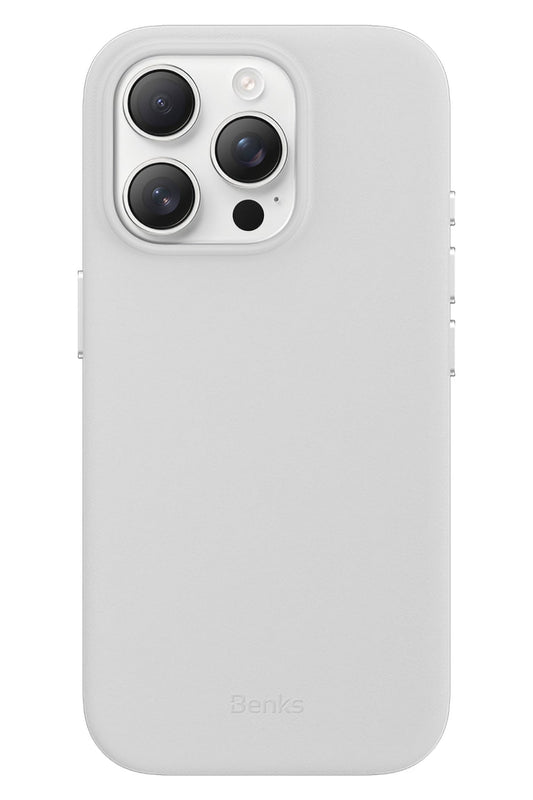 Benks VitaPro iPhone 16 Pro Magsafe uyumlu PU Deri Kılıf Beyaz