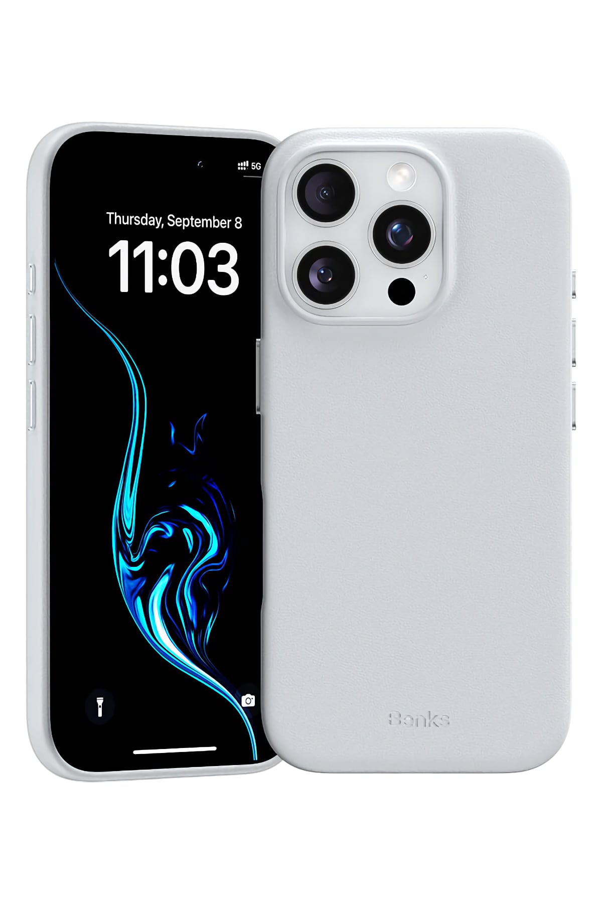 Benks VitaPro iPhone 16 Pro Magsafe uyumlu PU Deri Kılıf Beyaz
