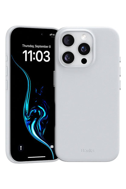 Benks VitaPro iPhone 16 Pro Magsafe uyumlu PU Deri Kılıf Beyaz