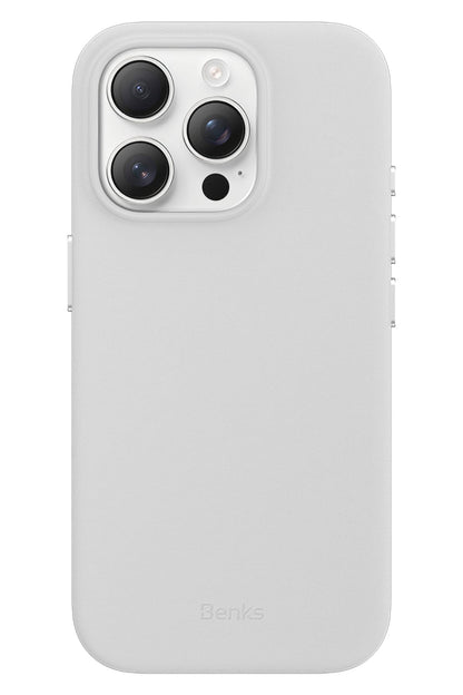 Benks VitaPro iPhone 16 Pro Max Magsafe uyumlu PU Deri Kılıf Beyaz