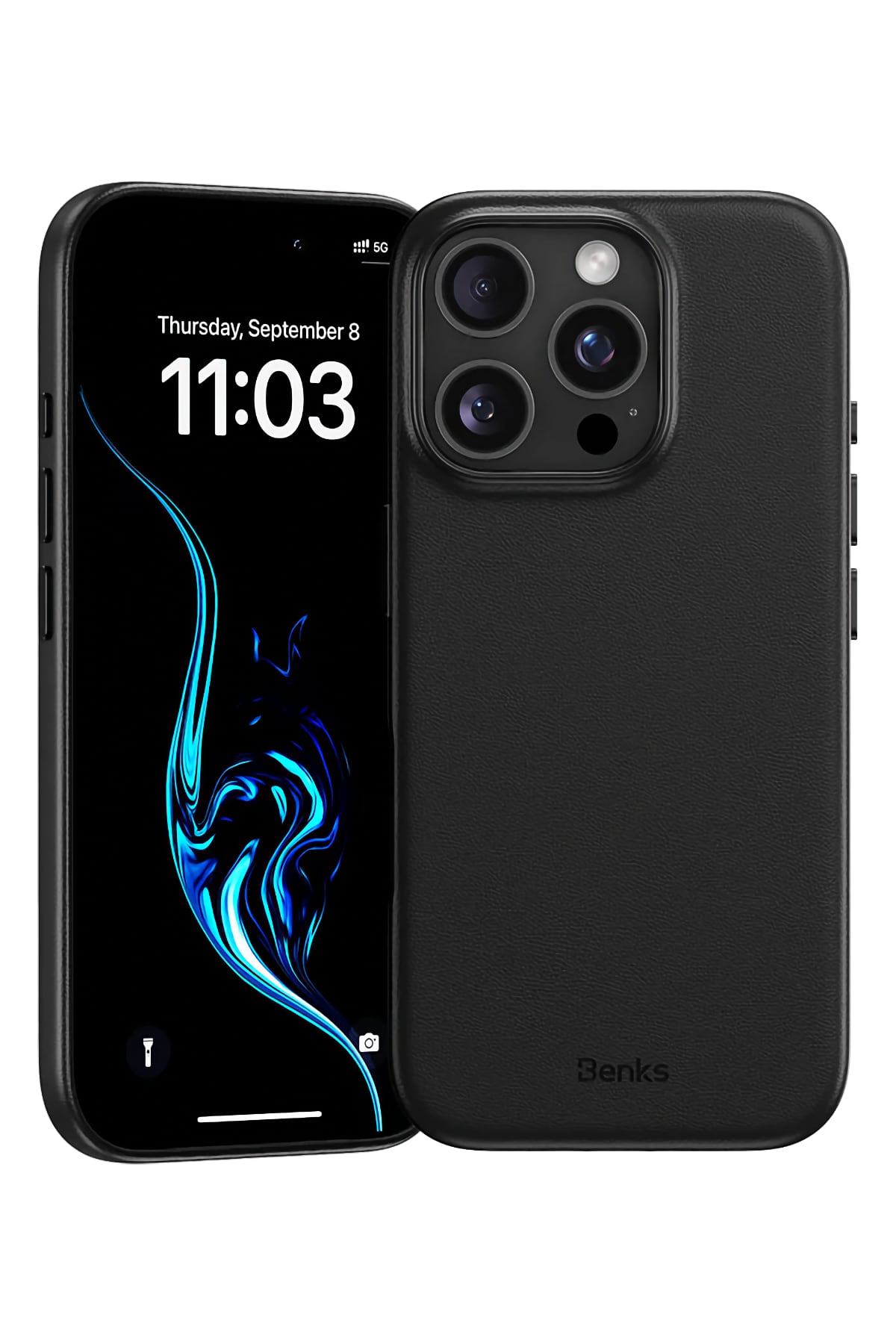 Benks VitaPro iPhone 16 Pro Max Magsafe uyumlu PU Deri Kılıf Siyah