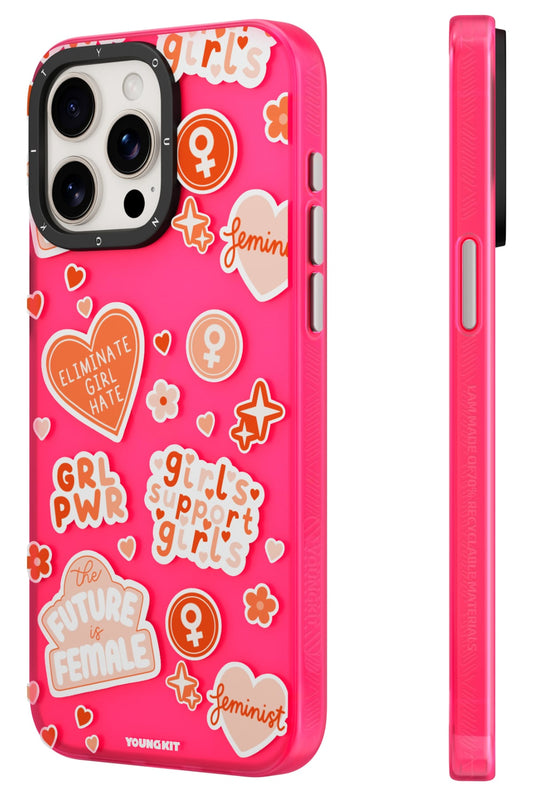 Youngkit Sweet Language Bethany Green Tasarımlı iPhone 13 Pro Max uyumlu Kılıf Pembe