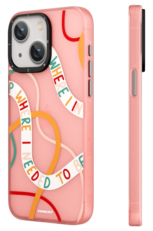 Youngkit Sweet Language Bethany Green Tasarımlı iPhone 13 / 14 uyumlu Kılıf Kum Pembe