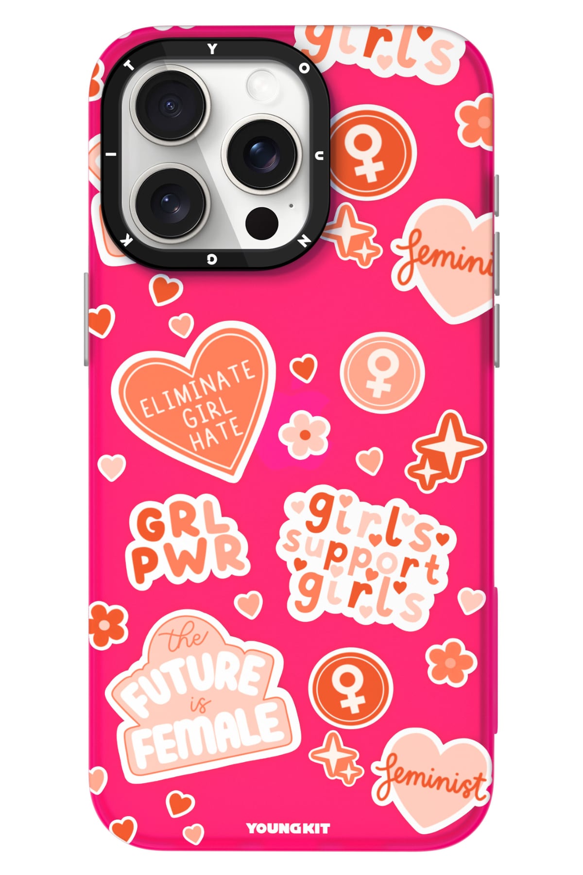 Youngkit Sweet Language Bethany Green Tasarımlı iPhone 14 Pro Max uyumlu Kılıf Pembe