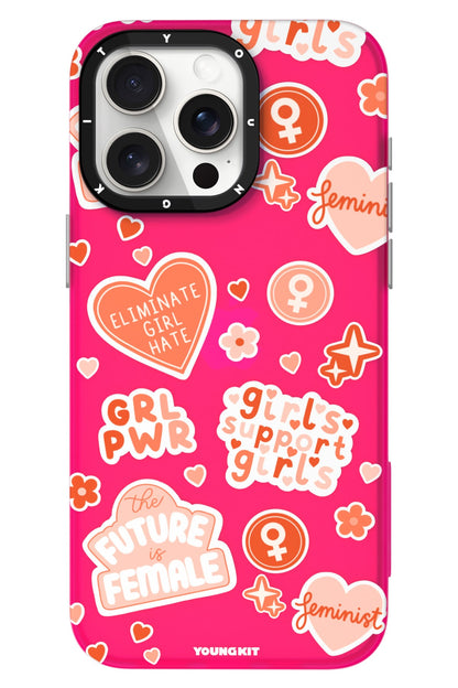 Youngkit Sweet Language Bethany Green Tasarımlı iPhone 14 Pro uyumlu Kılıf Pembe