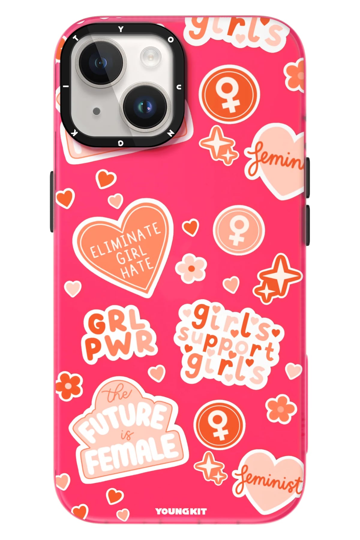 Youngkit Sweet Language Bethany Green Tasarımlı iPhone 15 Plus uyumlu Kılıf Pembe