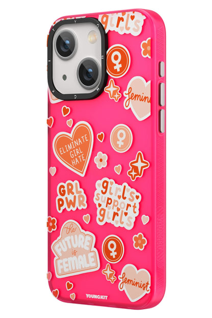 Youngkit Sweet Language Bethany Green Tasarımlı iPhone 15 Plus uyumlu Kılıf Pembe