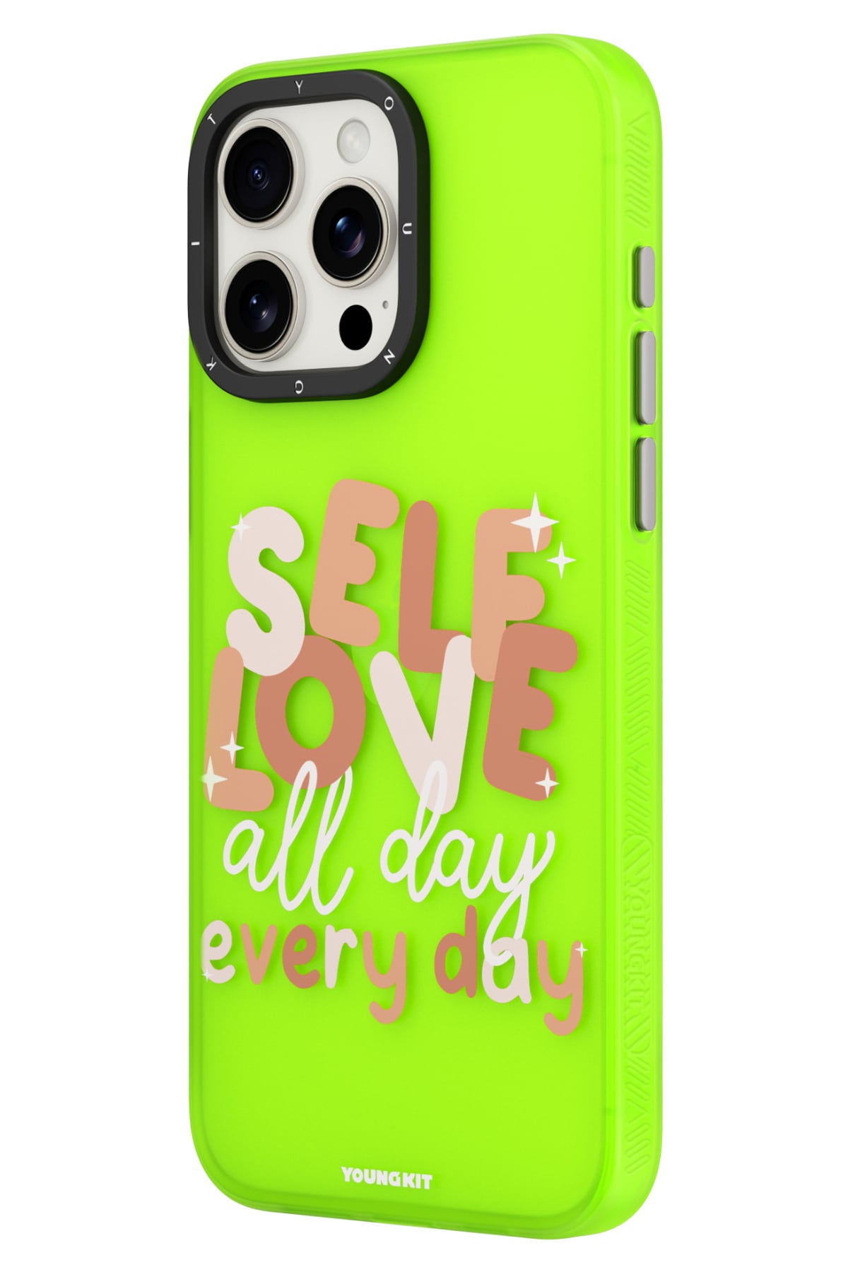 Youngkit Sweet Language Bethany Green Tasarımlı iPhone 15 Pro Max uyumlu Kılıf Yeşil