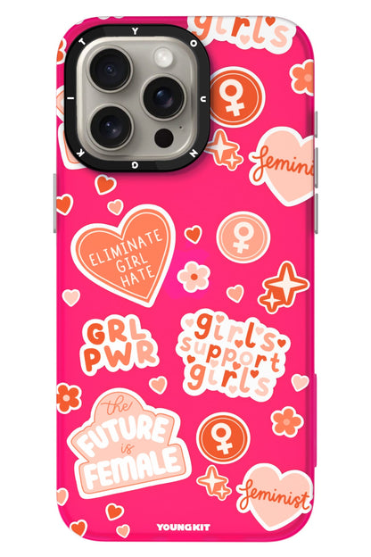 Youngkit Sweet Language Bethany Green Tasarımlı iPhone 15 Pro Max uyumlu Kılıf Pembe