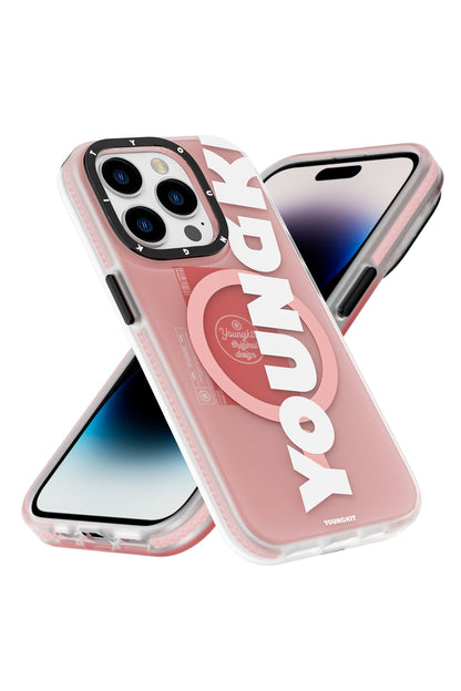 Youngkit Binfen iPhone 14 Pro Max Magsafe Pembe Kılıf