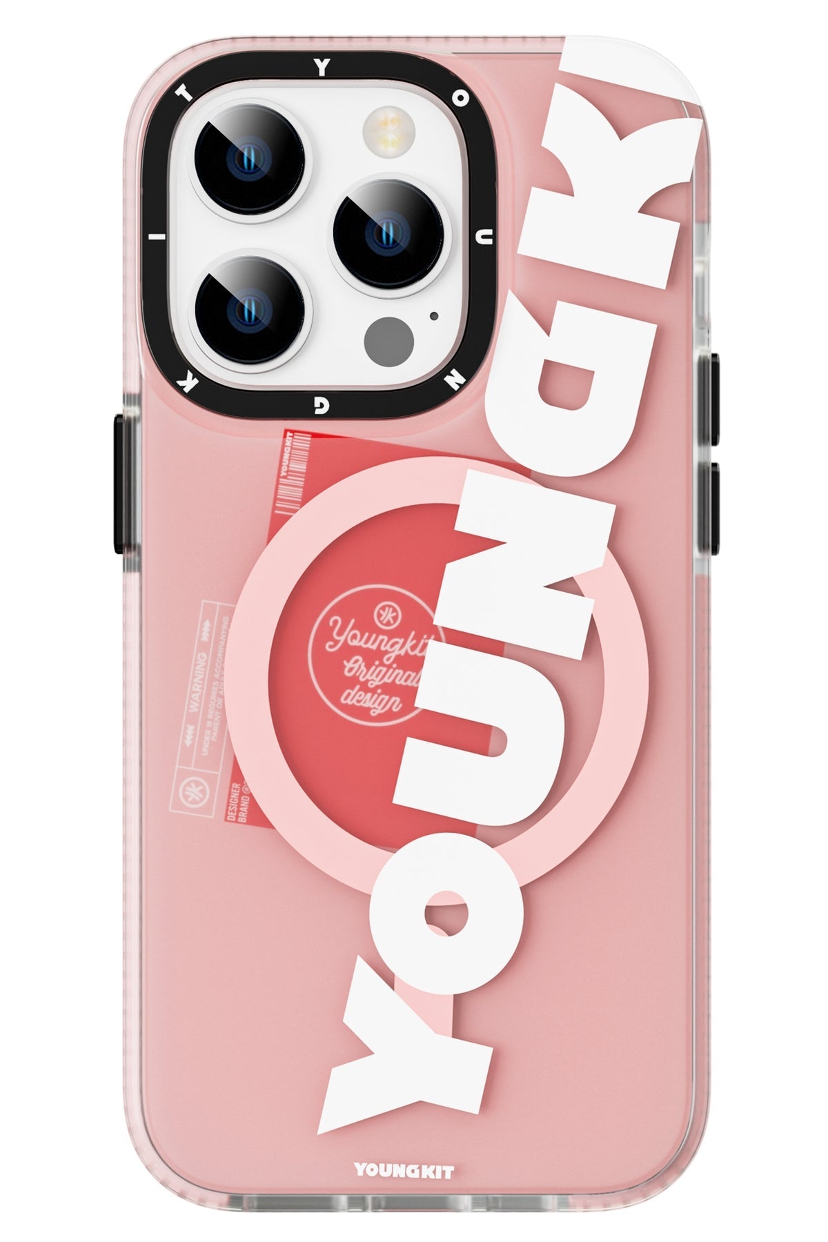 Youngkit Binfen iPhone 14 Pro Magsafe Pembe Kılıf