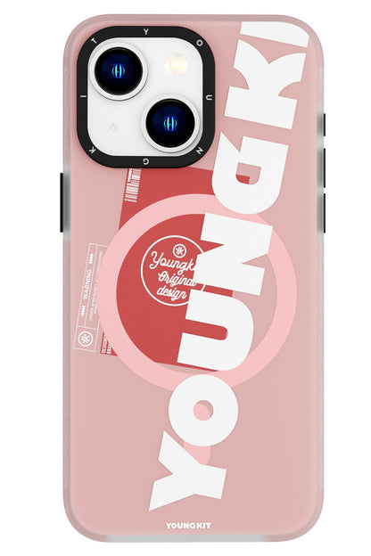 Youngkit Binfen iPhone 15 Magsafe Uyumlu Pembe Kılıf