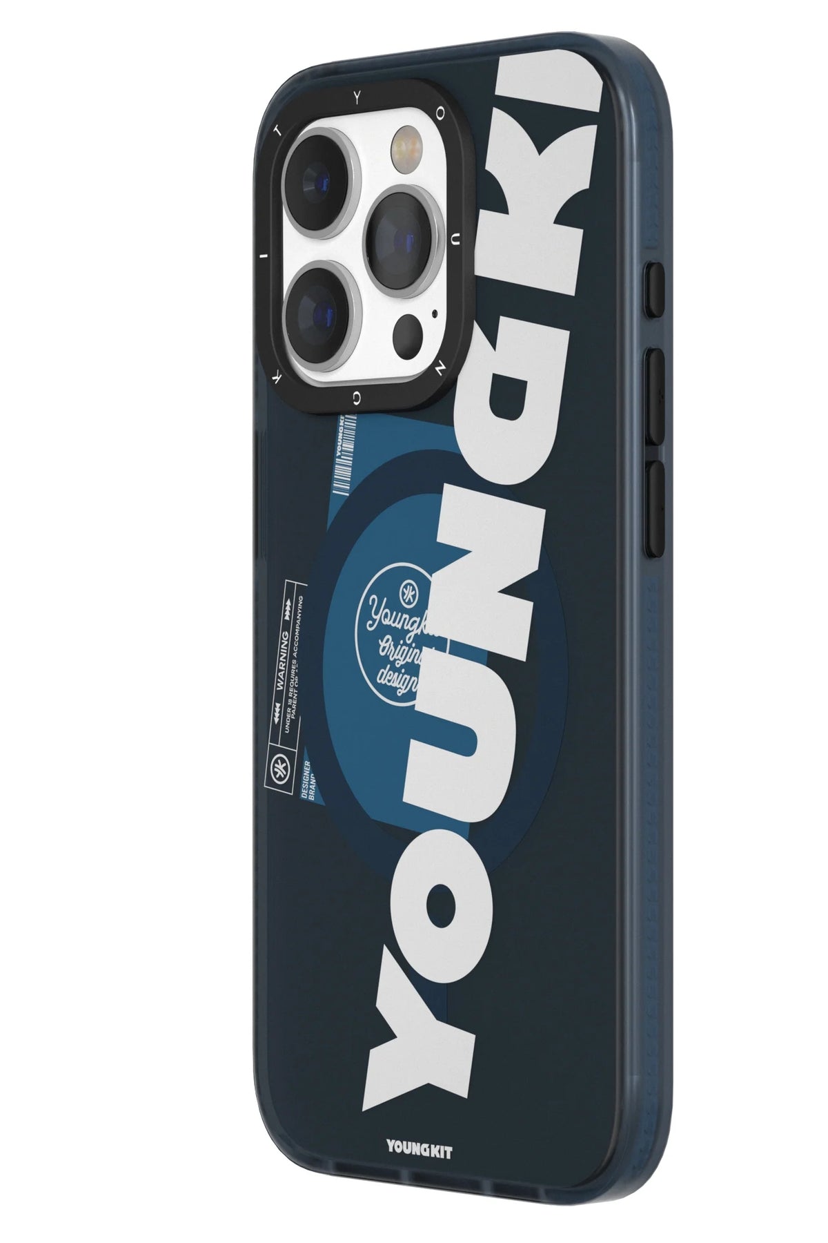 Youngkit Binfen iPhone 15 Pro Magsafe Uyumlu Mavi Kılıf