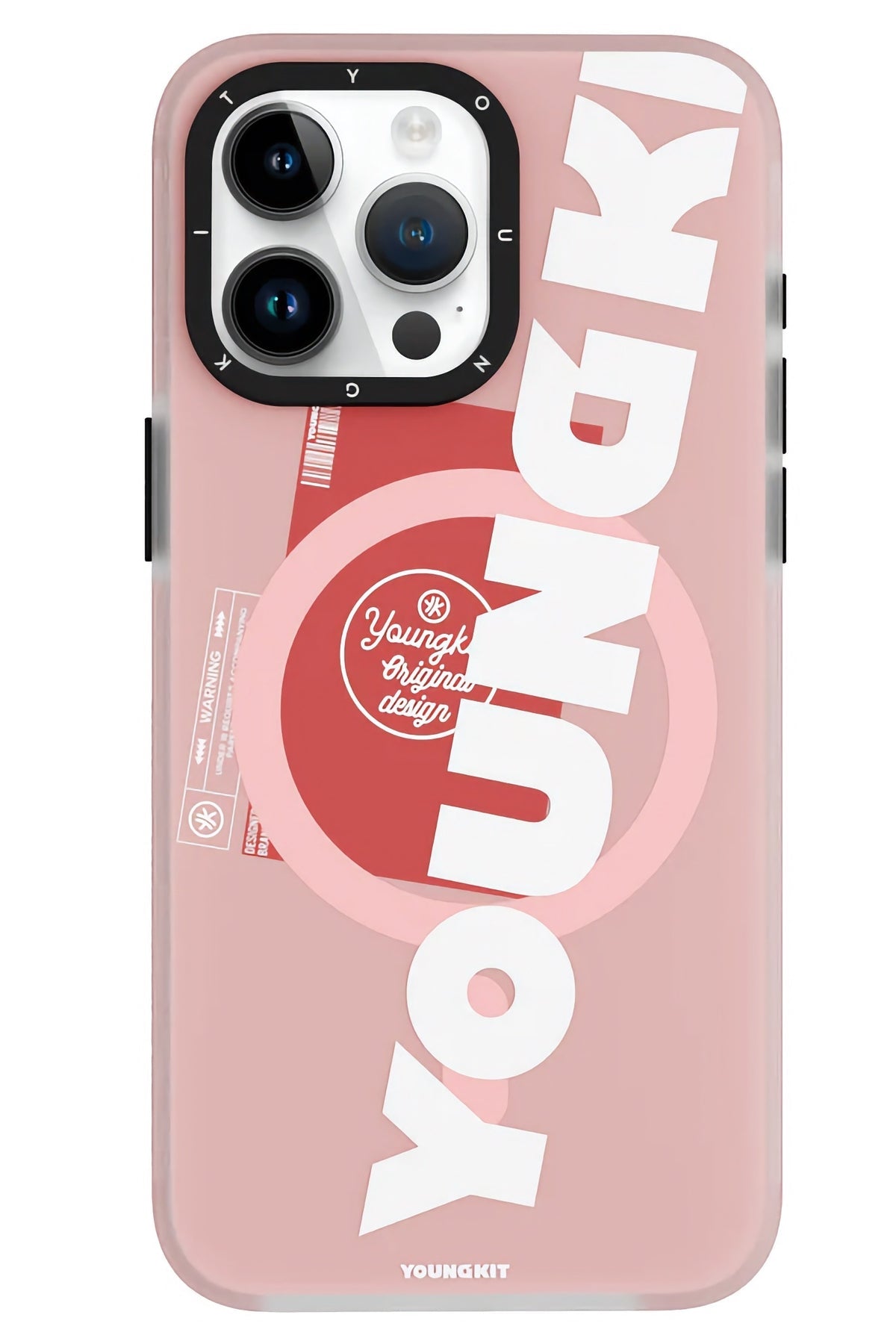 Youngkit Binfen iPhone 15 Pro Magsafe Uyumlu Pembe Kılıf