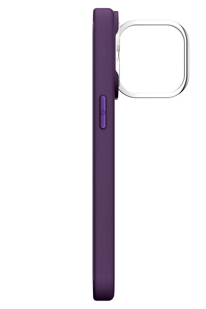 Youngkit Bitty Cream iPhone 14 Pro Max Magsafe Uyumlu Standlı Silikon Kılıf Mor