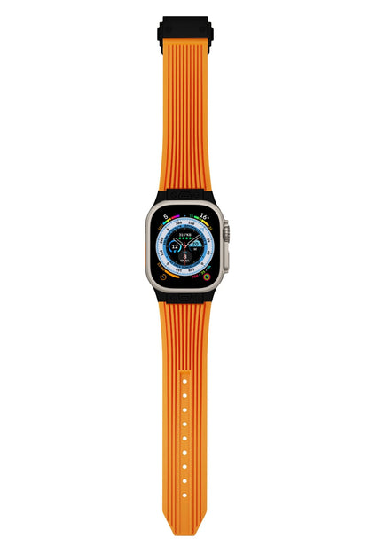 Apple Watch Uyumlu Streamlined Silikon Kordon Black Burnt