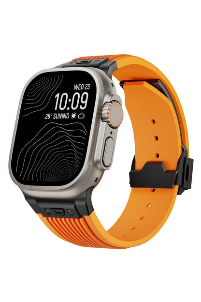 Apple Watch Uyumlu Streamlined Silikon Kordon Black Burnt