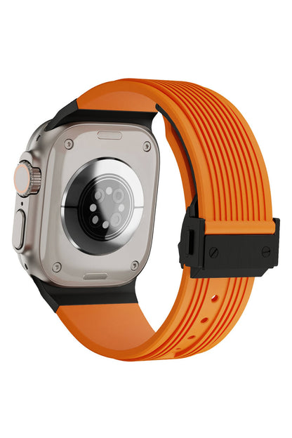 Apple Watch Uyumlu Streamlined Silikon Kordon Black Burnt