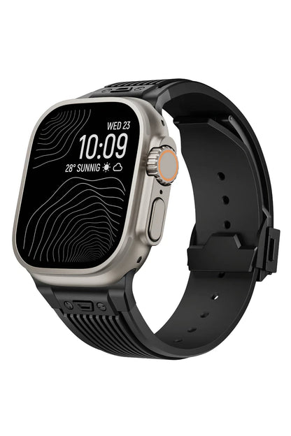 Apple Watch Uyumlu Streamlined Silikon Kordon Black Olido