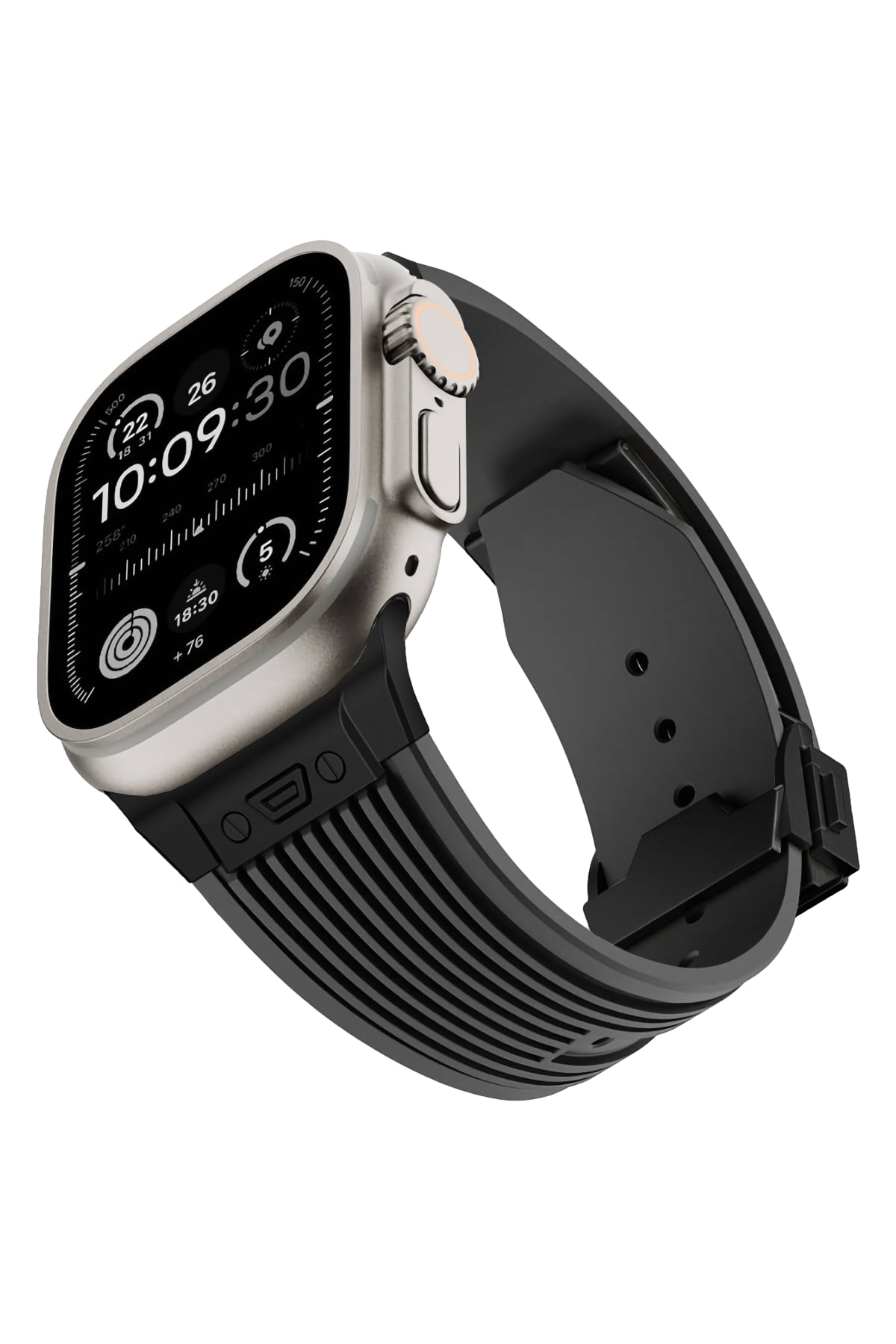 Apple Watch Uyumlu Streamlined Silikon Kordon Black Olido
