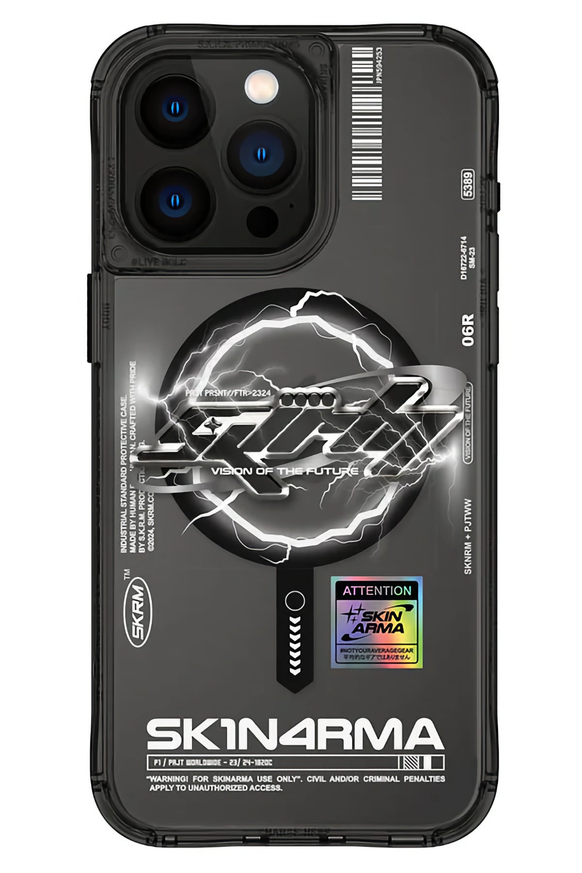 SkinArma iPhone 15 Pro Magsafe Uyumlu Bolt Kılıf Siyah